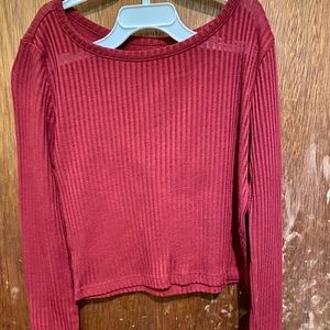 Red long sleeve top
